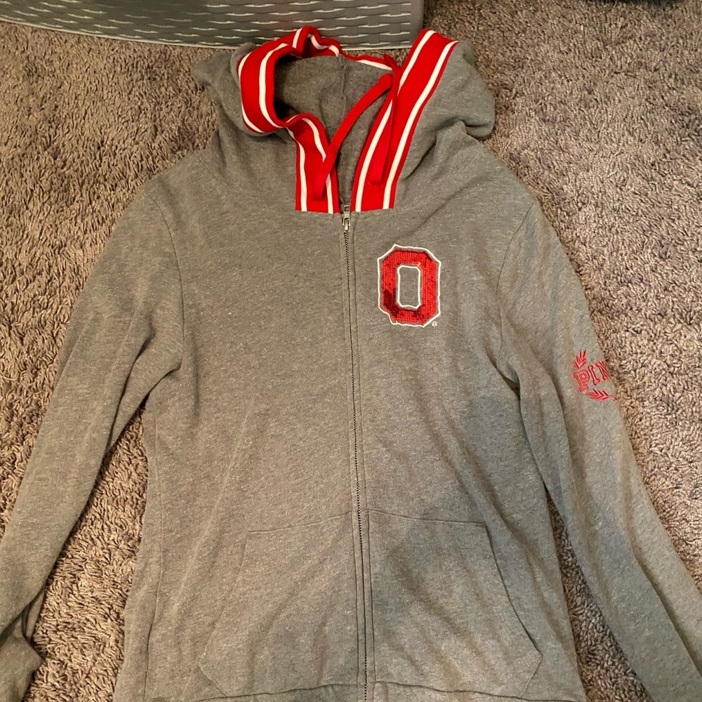 VS PINK full zip Ohio state hoodie